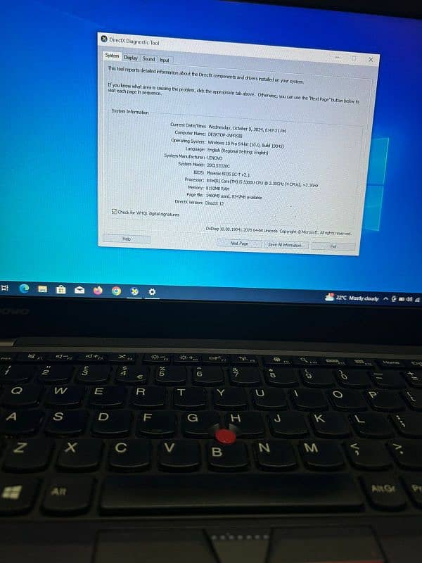 Lenovo Thinkpad x250 core i5 5th 2