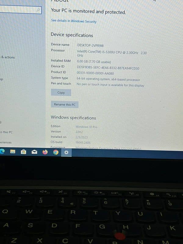 Lenovo Thinkpad x250 core i5 5th 8