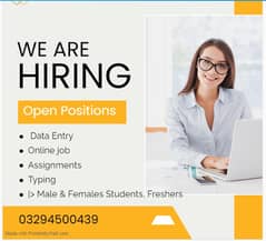 Part Time Job / Full Time Job / Job for male and female / Online