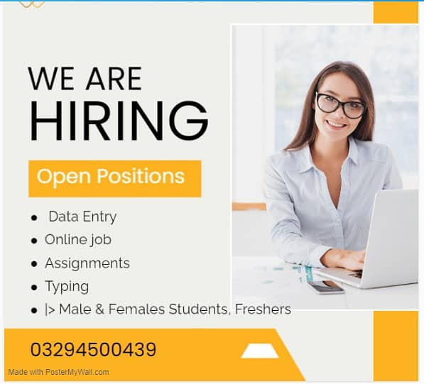 Part Time Job / Full Time Job / Job for male and female / Online 0