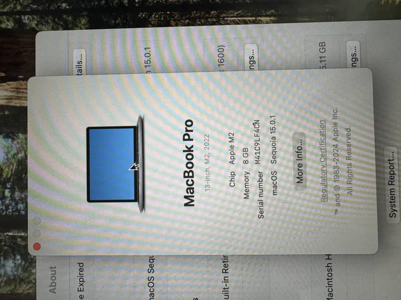 Macbook Pro M2 Chip 8GB RAM 256GB SSD 4