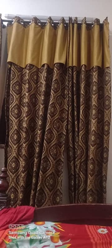 5 curtains 9 ft length  11 inch width call on +92 318 7334814 1