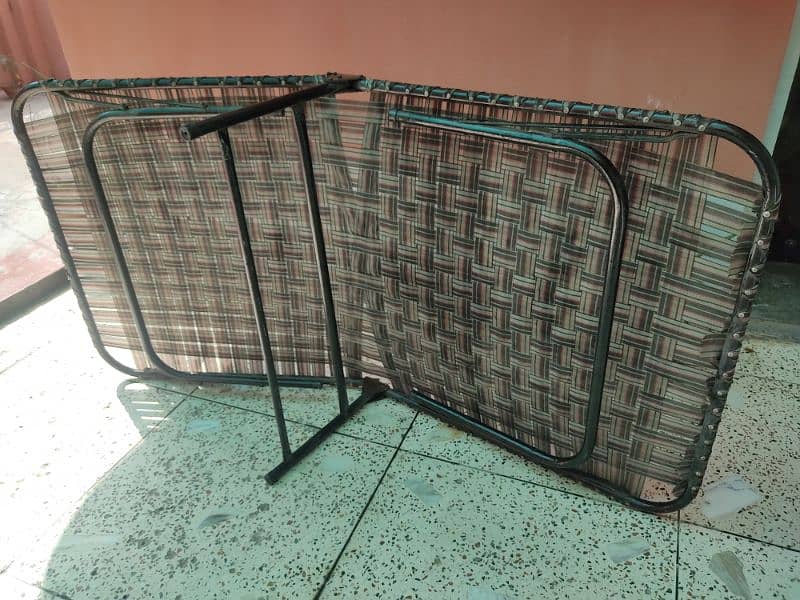 Folding Charpai Folding Portable Single Bed 3