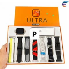 Ultra 7 in 1 Smart Watch with Free Charging Adopter