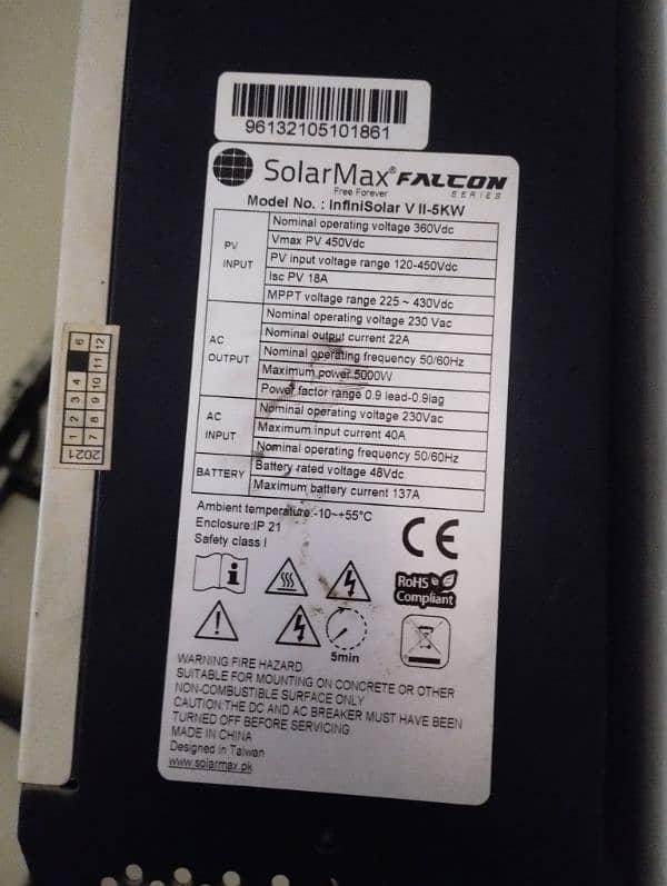 solarmax5kva vm2 no repairs original condition 3