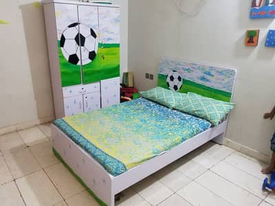 Kids Bed with Mattress and cupboard For sale Urgent