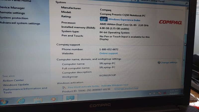 Compaq Presario Notebook PC 3