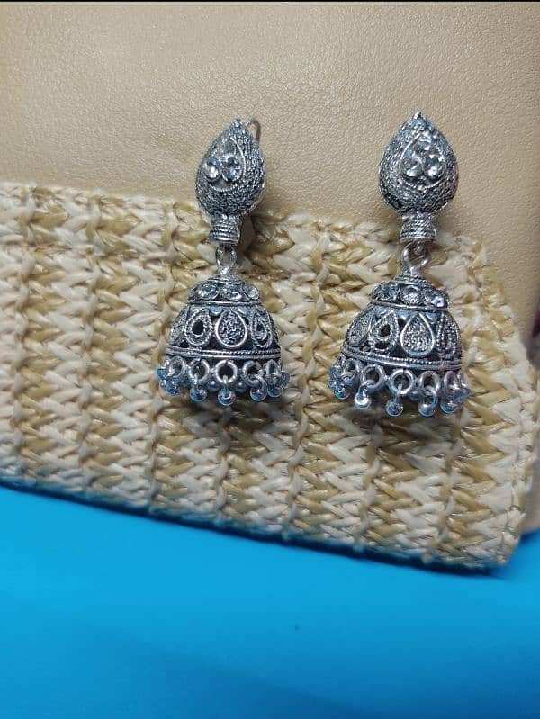 Best quality Earrings artificial Indian style  silver colour 1