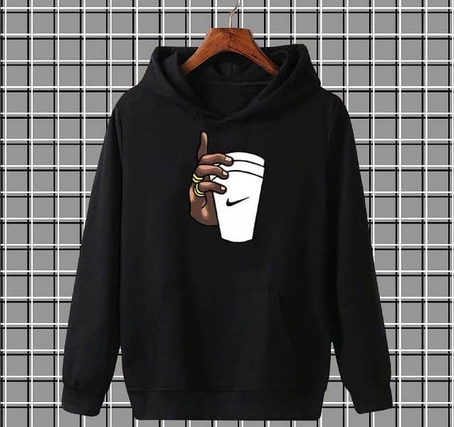 1 pic cotton graphic Hoodie 0