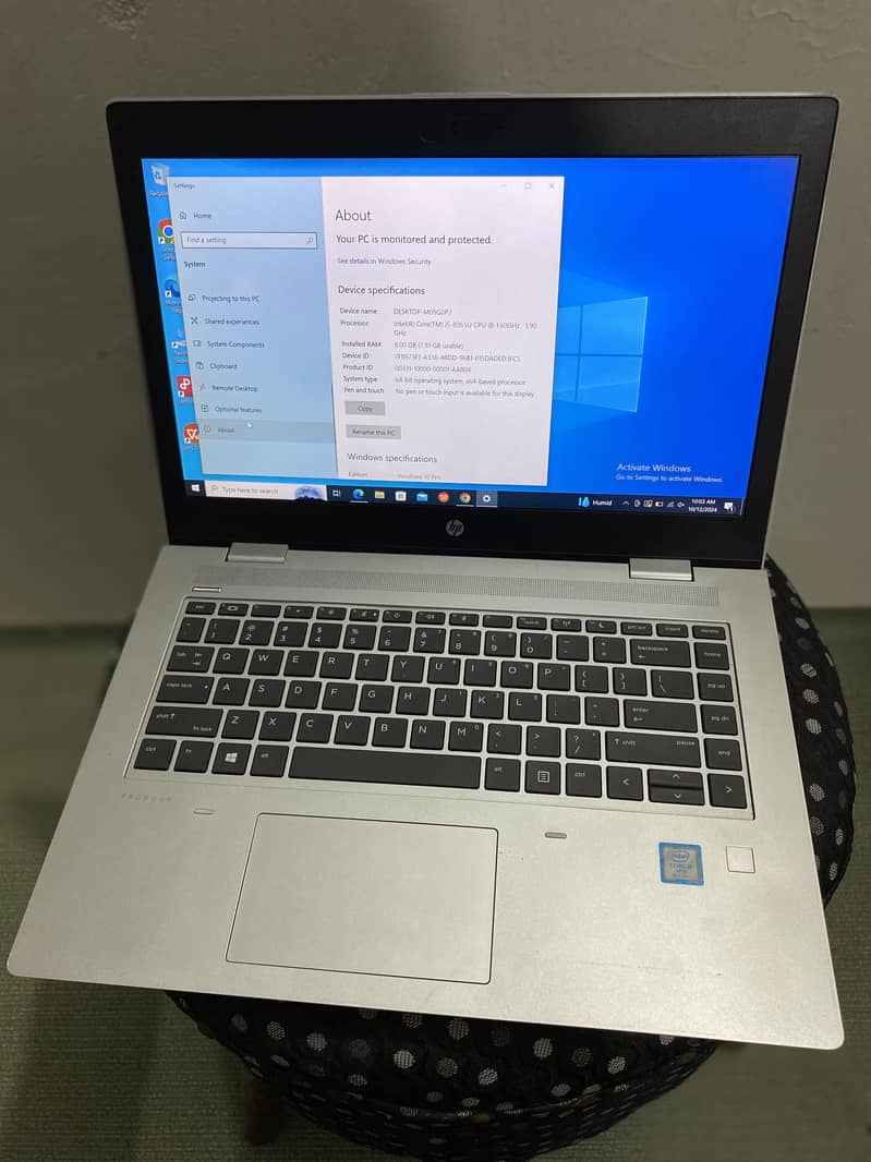 Hp Probook 8th generation core i5v pro 1