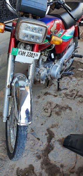 Honda CD 70cc Model 2016/2017 Red Colour Khanewal Number 5