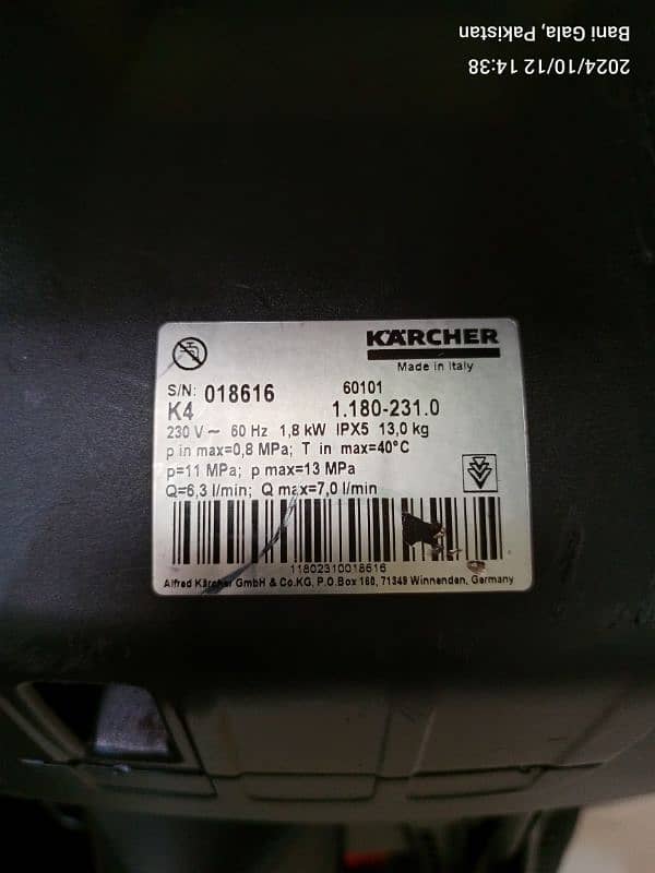 Genuine Karcher K4 Pressure Washer (Made in Germany) 2