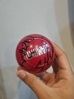 Cricket Ball Signed by Waqar Younis, Shadab Khan & Waseem Jr – Rare!