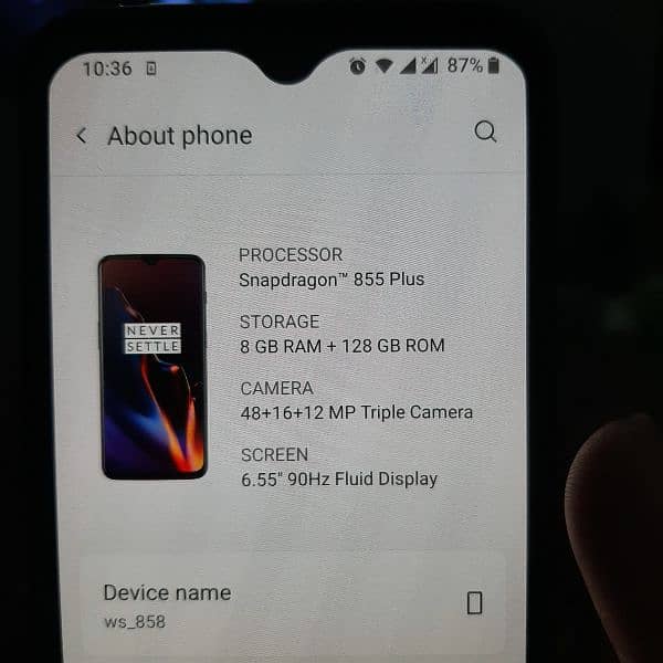 Oneplus 7t pta approved back crack 6