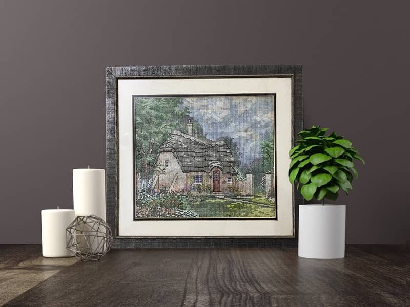 Cross Stitch Hand Embroideted Scenery 0