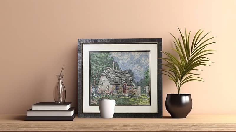 Cross Stitch Hand Embroideted Scenery 1