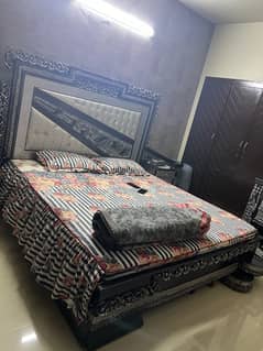 complete bed set black and gray