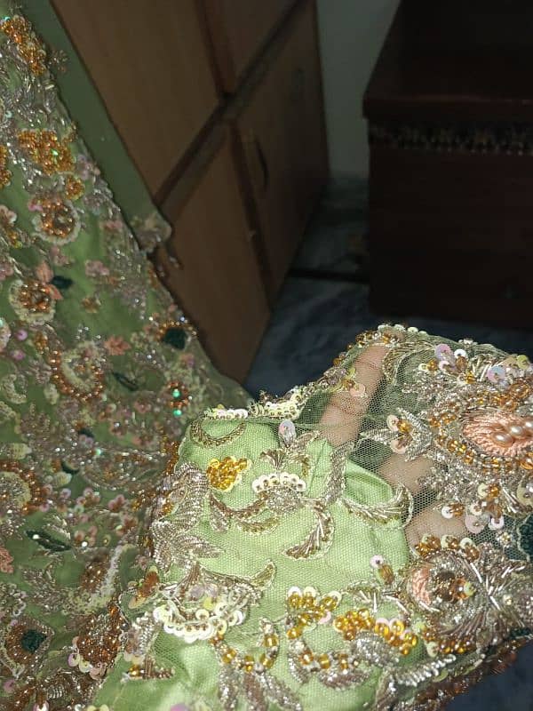 Party wear dress with silk sharara and net dupatta 4