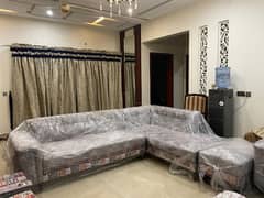 Brand New Complete Sofa Set with Chairs, Table, Stools and Dewan