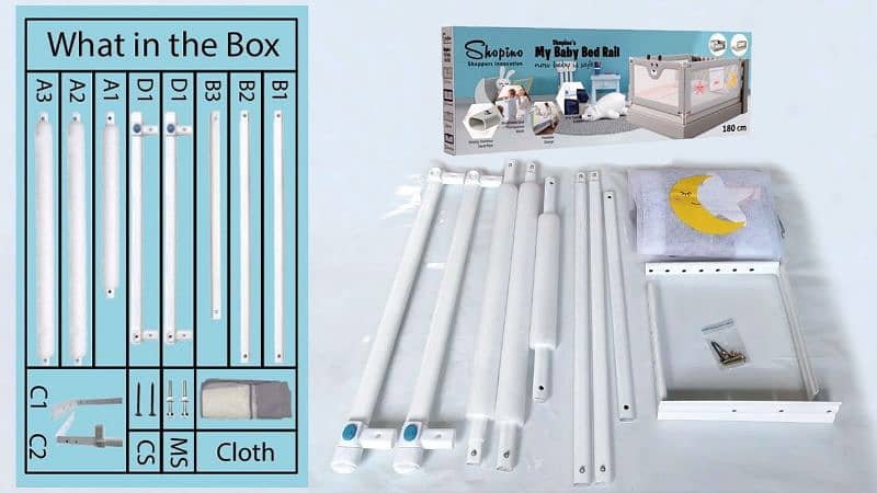 Shopino's Baby Bed Rail 1-Side 4