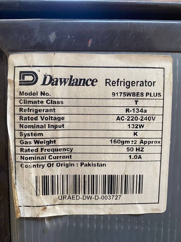 Dawlance refrigerator 1