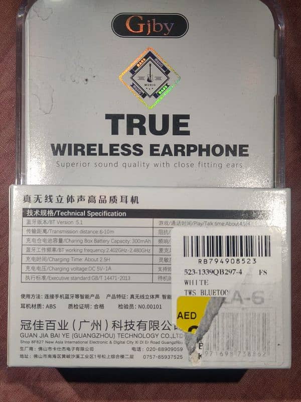 earbuds CA6 hi. resoution stereo earphones tru wireless stereo 1