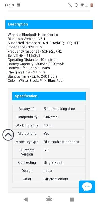 earbuds CA6 hi. resoution stereo earphones tru wireless stereo 4