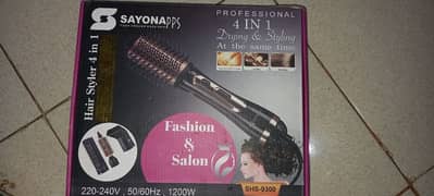 branded hair styler with 4 attachments