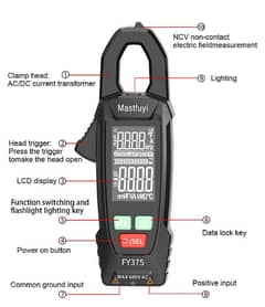 new clamp meter AC/DC Mastfuyi FY357 DIGITAL ampere meter and all