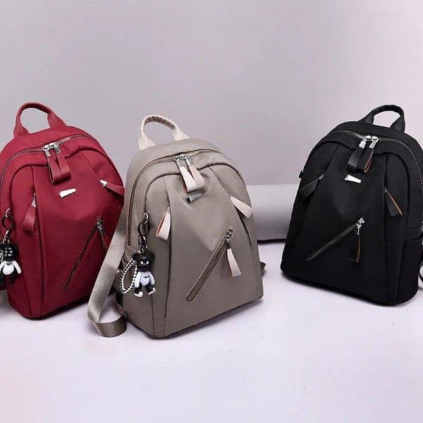 "Trendy Nylon Backpack with Multiple Pockets – Ideal for Daily Use!" 0