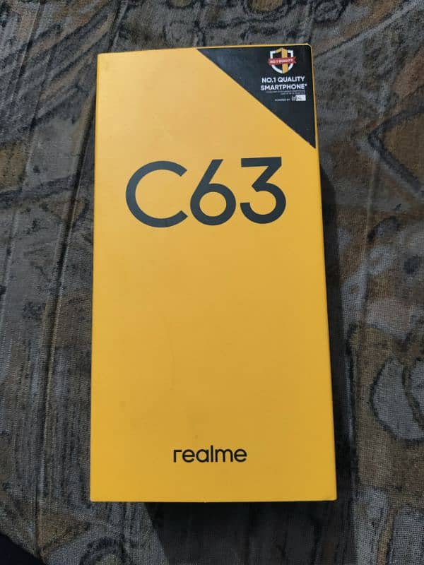 Realme C63 6/128 Brand new used just 3 days Market price: 38000 0