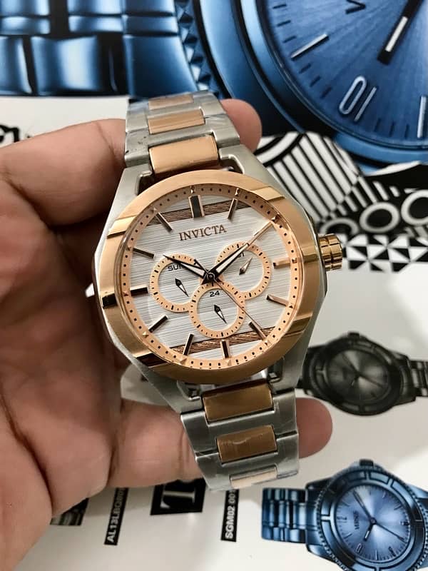 INVICTA-BOLT-ROSE GOLD-TWO TONE-NEW WATCH-RADO-OMEGA-ROLEX-TISSOT-TAG 1