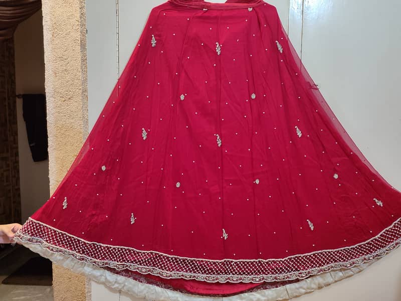 Bridal Dress / Fresh Red / Pure Chiffon / Nakshi Dabka work 5