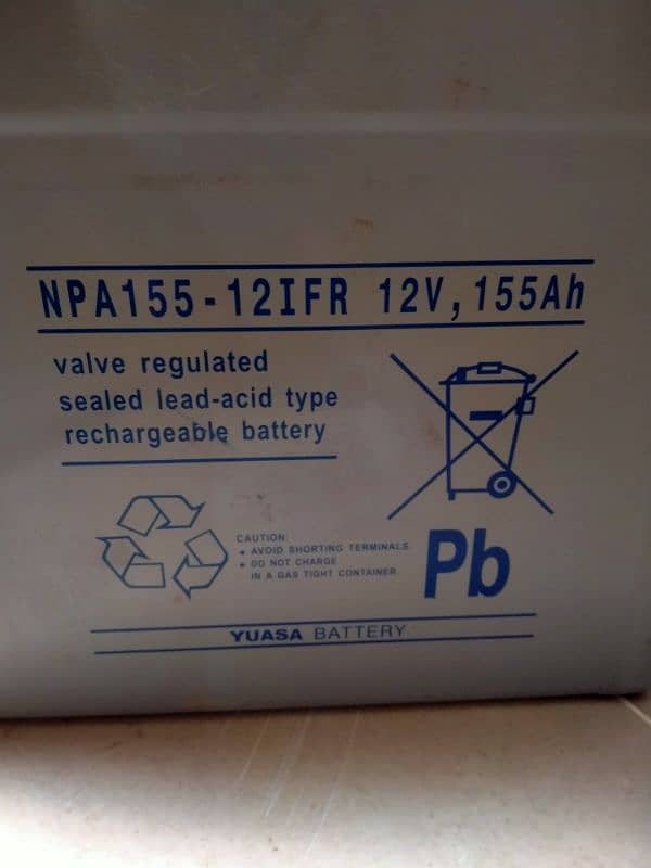 YUASA BATTERY 155amh Made in Taiwan 2