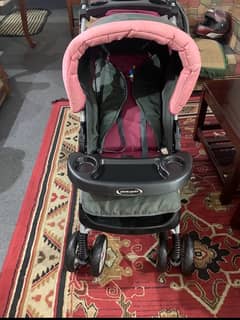 1- Baby Pram Imported  2- Baby Walker Imported 0