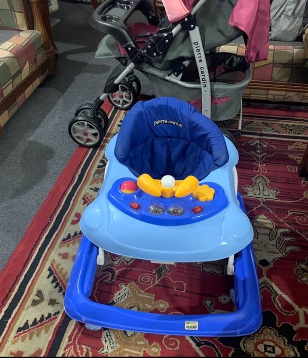 1- Baby Pram Imported  2- Baby Walker Imported 4