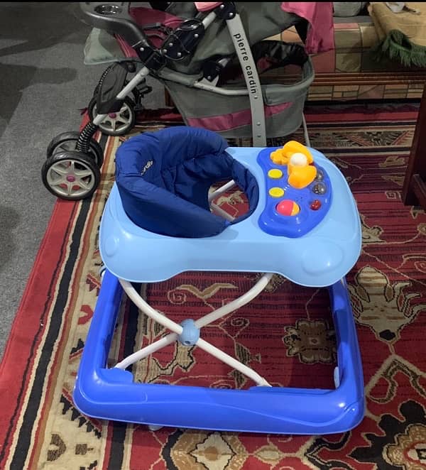 1- Baby Pram Imported  2- Baby Walker Imported 5