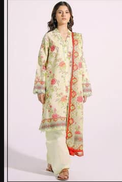 3|pcs|women's|unstitched|Lawn|Printed|Suit