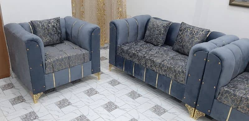 New Texture Design 6 Seater Stylish Sofa Set 1