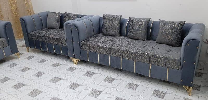 New Texture Design 6 Seater Stylish Sofa Set 5