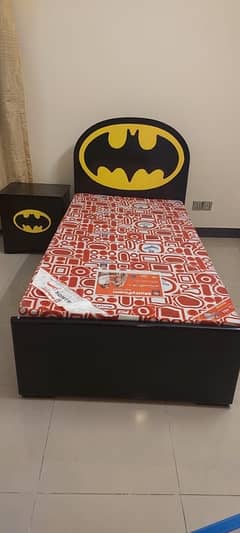 Single Bed (Batman Theme) with Side Table Rwp