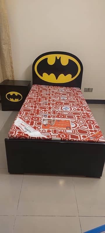 Single Bed (Batman Theme) with Side Table Rwp 0