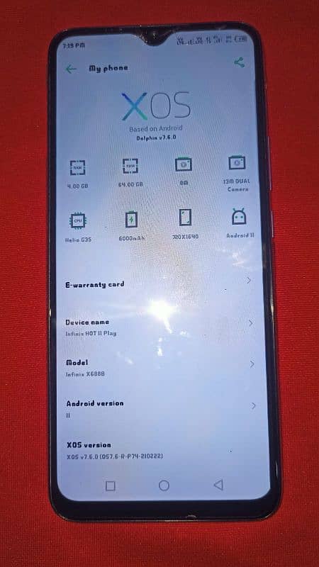 Infinix hot 10 play 4/64 All asserious no open no repair total jenman 2