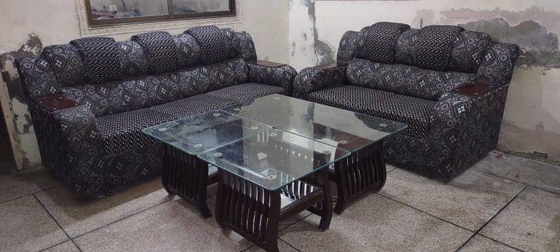 6 seater sofa and tables set 5