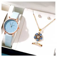 5 Piece set Fashion Women Quartz Watch