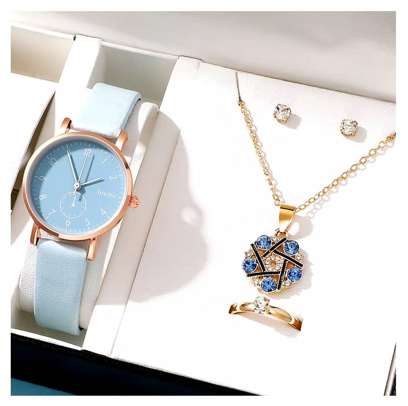 5 Piece set Fashion Women Quartz Watch 0