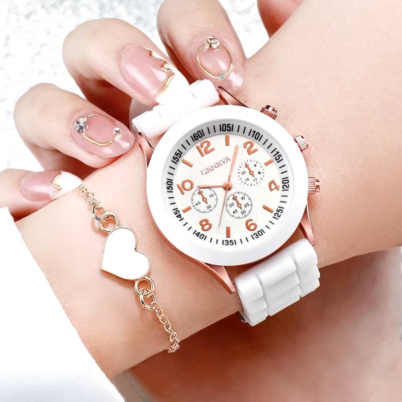 5 Piece set Fashion Women Quartz Watch 6