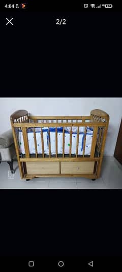 wooden cot