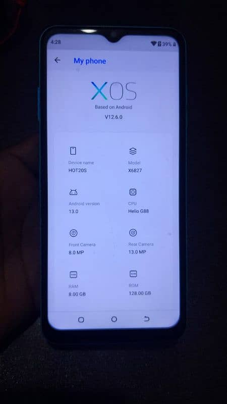 Infinix hot 20s 8gb ram 128gb rom add read 1