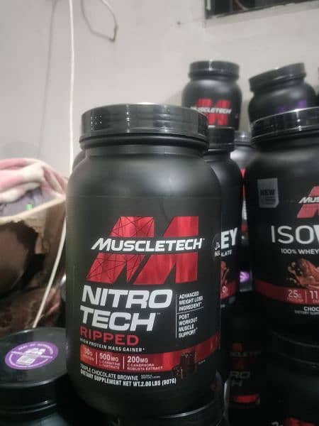 protein and mass gainer (nitro tech) 1